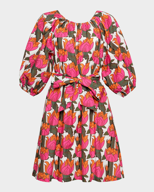 Bliss Floral-Print Poplin Mini Dress